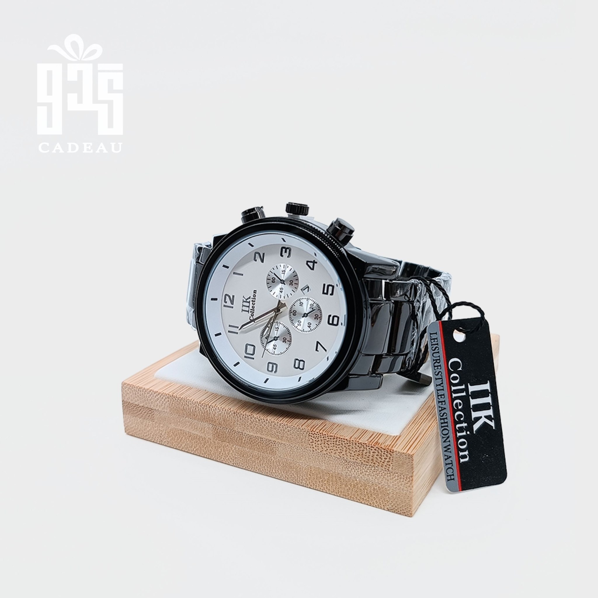 صورة المنتج ساعة IIK معدن أسود مكفولة ضد الماء
