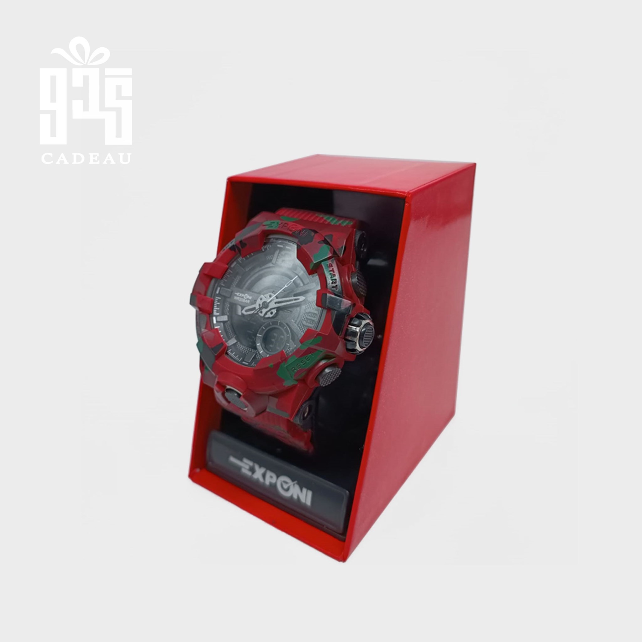 صورة المنتج ساعة Exponi أحمر مكفولة ضد الماء